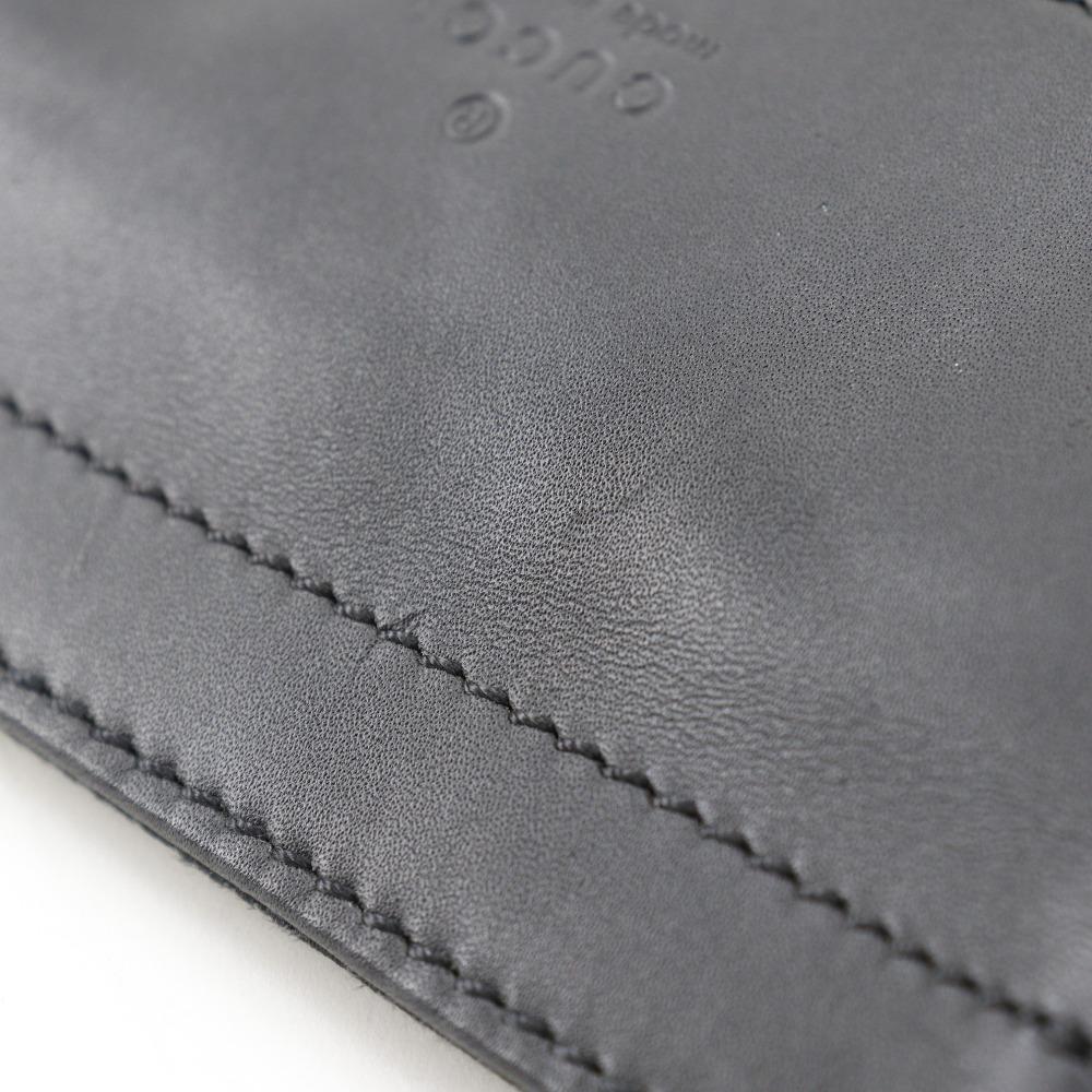 GUCCI body bag Waist bag 28566 black GG canvas/leather unisex Used