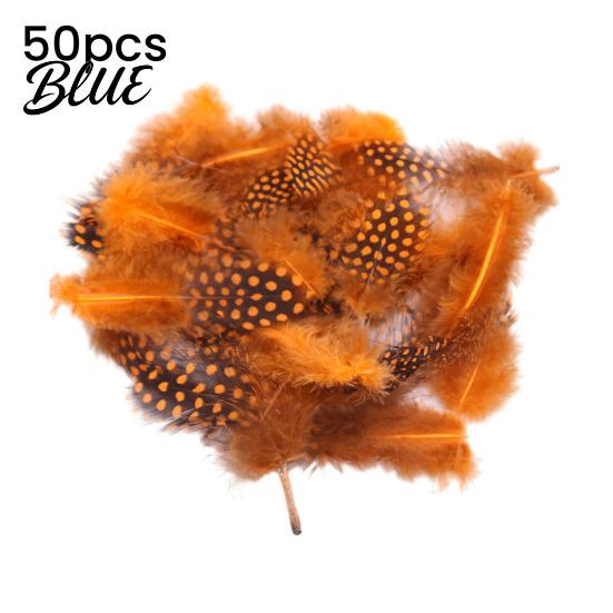 Feather Decorations for Colors 4.5-10cm Natural Chicken Guineahen Feathers Crafts 50Pcs Tail Bright Colored DIY