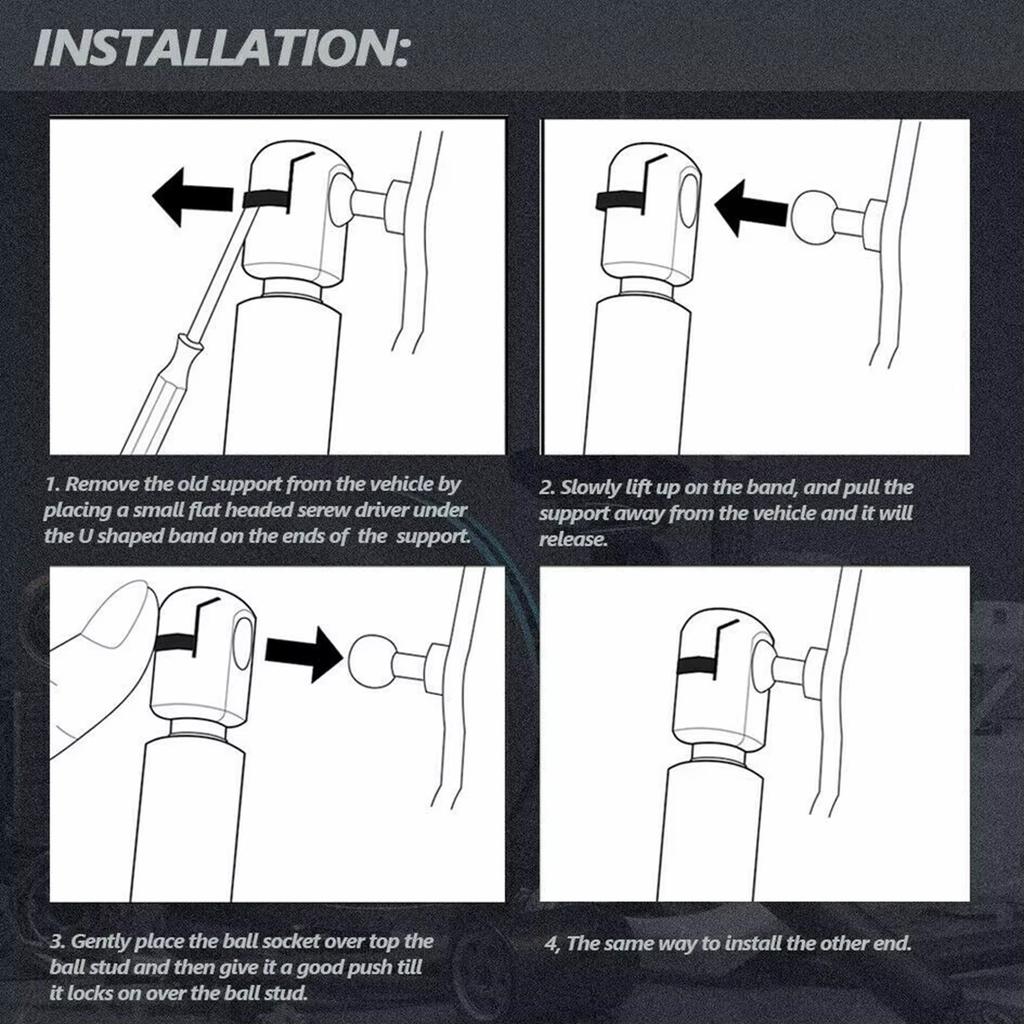 Metal Hood Props Rod Corrosion Resistant Designs Bonnet Lift Support Bar Replaces 1S7116C826AD 1117690 for Automotives