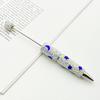 Custom Beadable Pen Blanks Glitter Ballpoint Pen, Sparkly Rhinestone Star Moon Beaded Plastic Creative Gift Pens for Women DIY Handmade Gel Ink School