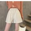 Women's Fall Winter High Waisted Slimming Plus Size Loose Outer Wear A-Line Wide Leg PU Leather Shorts Mini Shorts Versatile Slim Fit Hot Pants