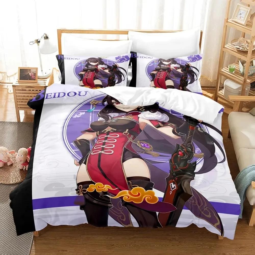 

Комплект пододеяльников с наволочками в японском стиле аниме Touhou Project Remilia Scarlet Flandre Bedding Sets Genshin Impact Bedwear 70x133cm 2pcs