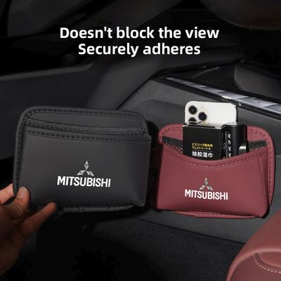 Schlüsselanhänger Multifunktionale Auto-Aufbewahrungsbox Halter Leder Auto Türseiten-Tasche Rücksitz-Tasche Für Eclipse Lancer ASX Colt