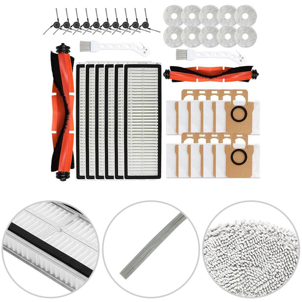 For Xiaomi 5 PRO OV21CN Compatible Robot Vacuum Accessories Replacement Set HEPA Filter Brushes Mop Cloths Dust Bags