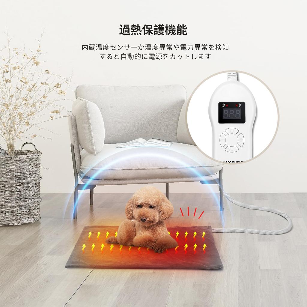 LUXBIRD Horký koberec pro teplotu Horký ohřívač pro přehřívání Vyhřívání domácích mazlíčků Elektrický únik zpomalující hoření Studené kousnutí 40x50cm Domácí mazlíčci, Úprava, Domácí mazlíčci,