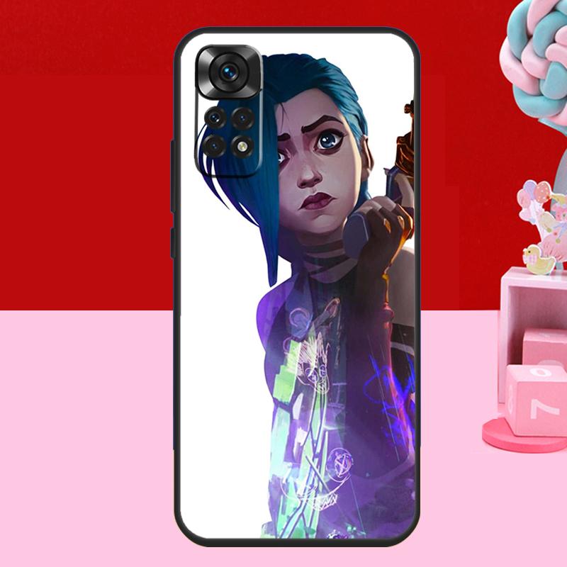 Arcane Jinx Vi Anime Case For Xiaomi Redmi Note 10 8 9 11 12 Pro 12 Turbo 9S 10S 11S 12S Redmi 9C 10C 12C Coque