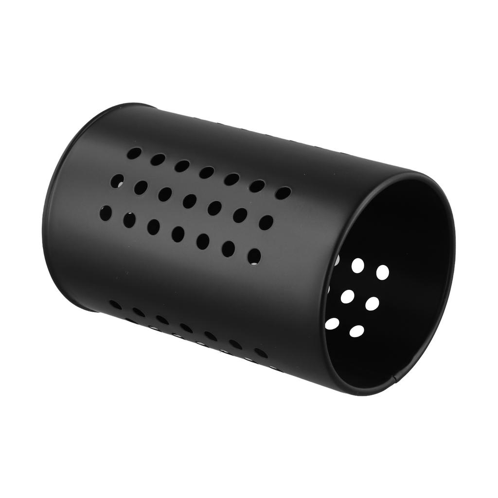 Space Saving Stainless Steel Kitchen Utensil Holder with Drain Hole Feature