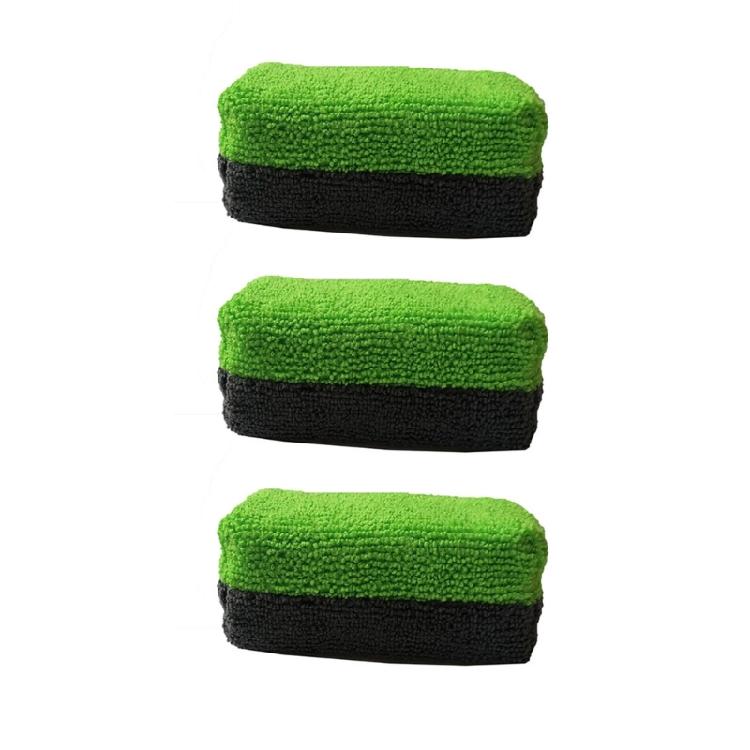 3pcs Soft Microfiber Applicators Double  Side Automotive Cleaning Pad Designed for Car Detailing Washable & Long Lasting