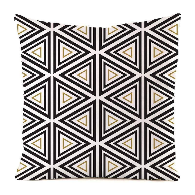 Solo federa per cuscino con motivo a righe geometriche semplici, federa per cuscino di lusso, divano da ufficio, auto, decorazione d'interni