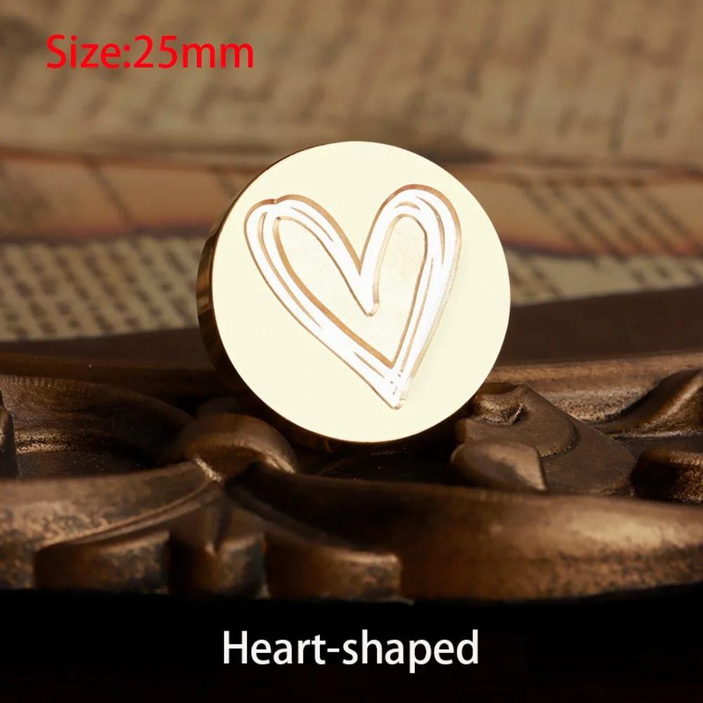 Wooden Wax Sealing Stamp Handle Brass Sealing Wax Stamps Head Retro Rosewood Handle Wax Seal Copper Head for Scrapbooking