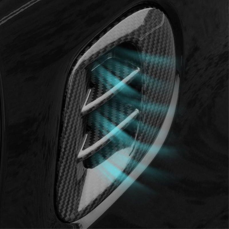 For Smart Fortwo 453 2015- Car Rear Wing Side Air Vent Cover Trims Replacement Aluminum Alloy Interior Exterior Mod