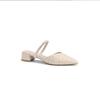 Grape mother studiolee2025 one-word diamond with pointed head after empty thick heel cool slippers women's thick heel sandals