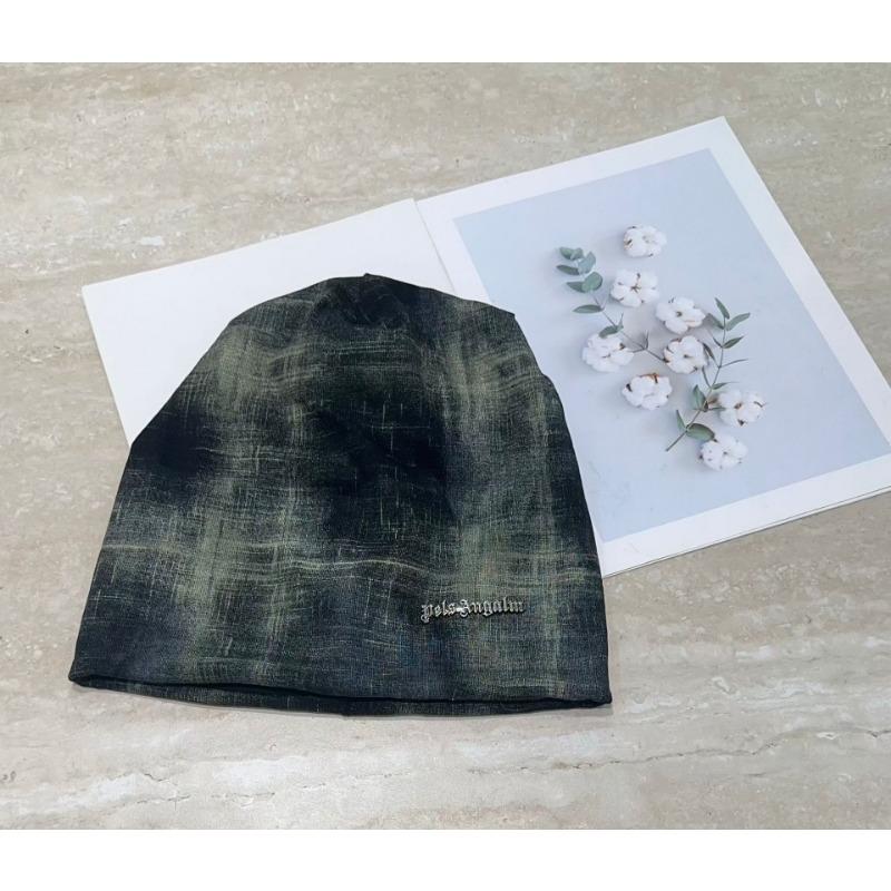 Niche tie-dye wasteland wind pile hat women's spring and autumn retro face small bag head cold hat versatile pullover hat