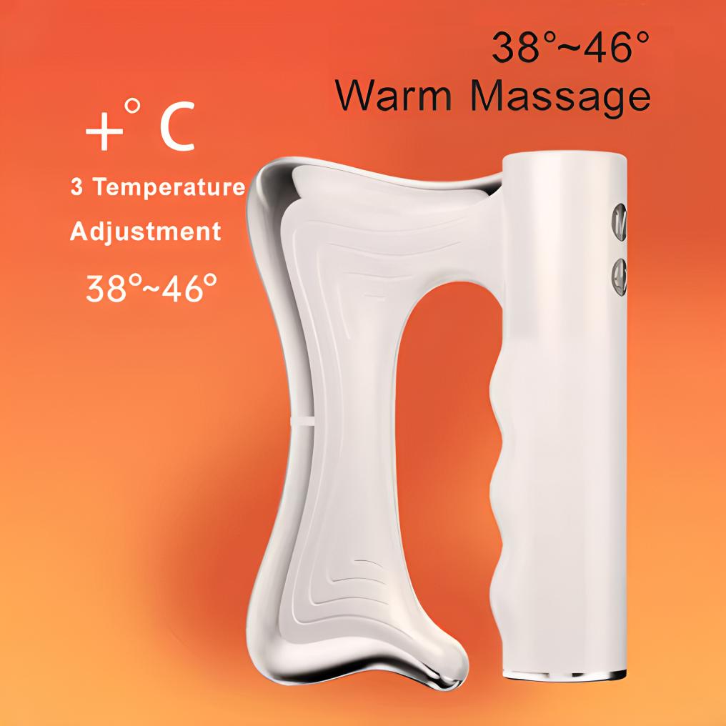 Electric Fascia Gun Knife Muscle Relaxation Microcurrent Fascia Massage LCD Vibration Warm Body Lifting Scraper Tool Massager