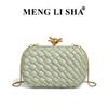 Ladies dinner bag  new fashion woven bag commuter versatile clutch bag shoulder messenger clip bag
