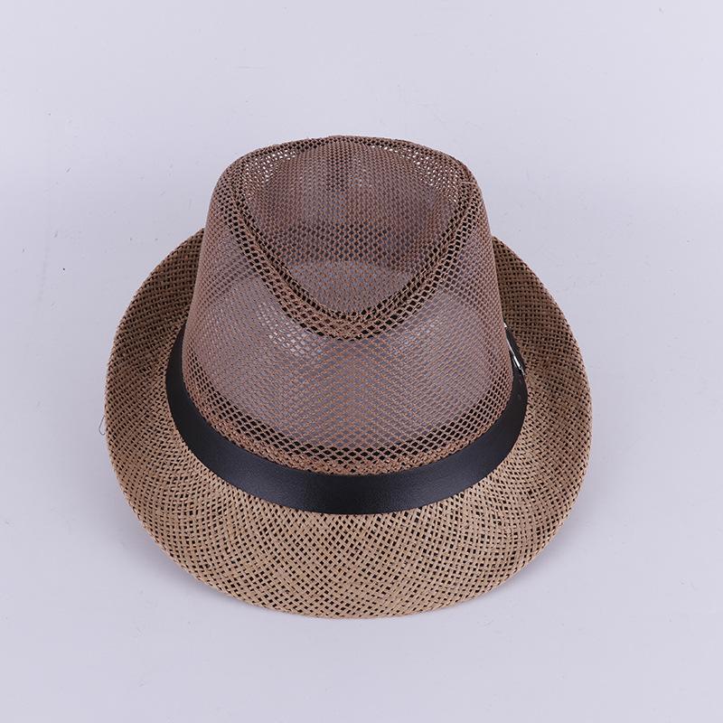 Men's and women's jazz top hats, middle-aged and elderly linen sun hats, jazz hats, men's summer top hats