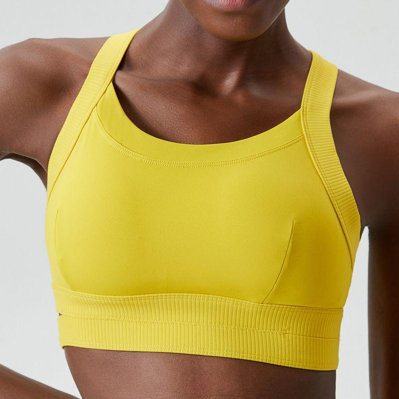 High Strength Bubble Wrap Sports Intimates Women's Square Breast Holding Push-up Pilates Workout Bra Breasted Yoga Vest