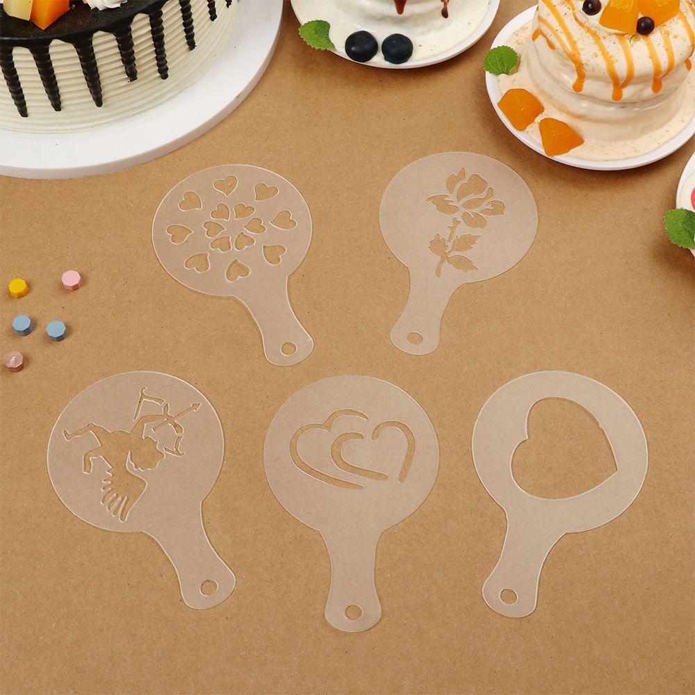 Baking Coffeeware Pastry Tools Coffee Stencil Biscuit Mold Cookies Mould Fancy Drawing Mold
