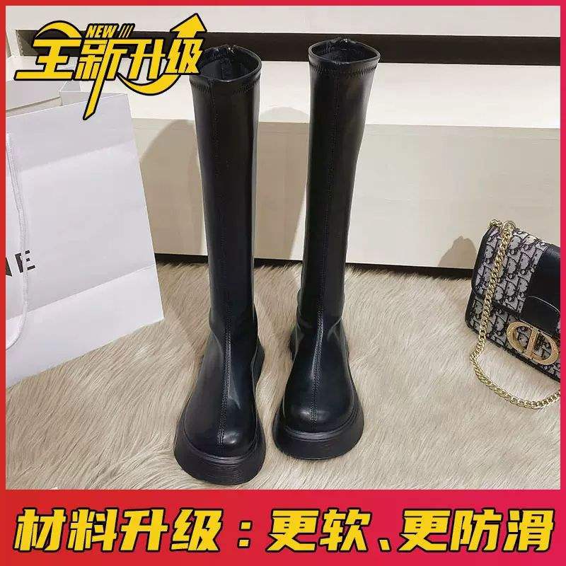 

British style boots women s 2025 new boots children show thin legs thin thick-soled Martin boots tall knight boots 40