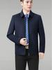 Men's High-End Cashmere Wool Jacket - Mid-Length Casual Lapel Coat for Middle-Aged Dads