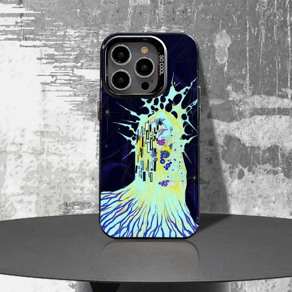 

Hex Tech Psychedelic Phone Case For iPhone 16,15,14,13,12,11,Pro,XS,Max,Plus,Mini,SE4,E Black Matte Shockproof Cover iPhone16se4