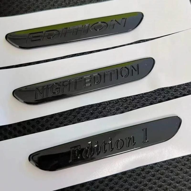 EDITION 1 Night Edition C300 C200L GLA CLA Chrome Silver black Badge Car Styling Logo stickers Emblem