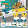 Multifunctional Building Block Table for Kids, Compatible with Large Lego Pieces, Educational Toy for Boys Ages 3-6