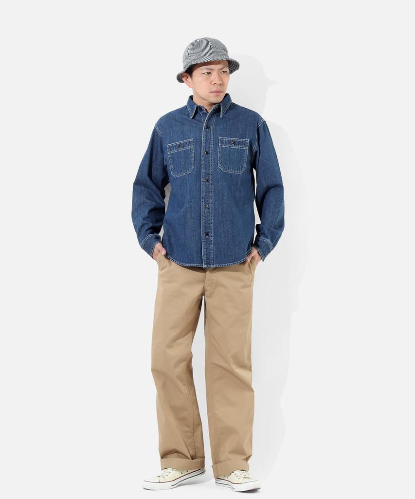 Kojima Genes Army Hat, Hickory Stripe, Military-Inspired Workwear Cap, Adjustable, Made In Japan Okayama, RNB-9064