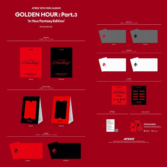 POCAALBUM Version ATEEZ 12. Mini-Album GOLDEN HOUR Teil 3 In Your Fantasy Edition