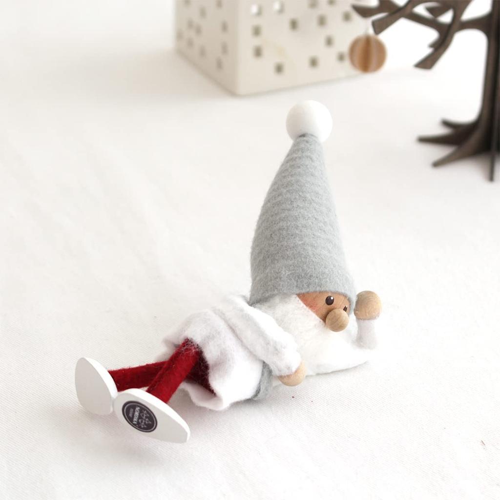 Nordica Nisse Christmas Wooden Santa Silent Night Doll, Resting,
