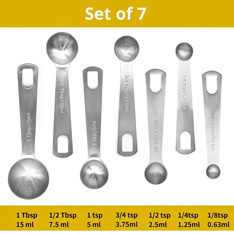 6/9/11Pcs Measuring Spoons Set Stainless Steel Seasoning Coffee Scoop Measuring Spoon With Scale Kitchen Baking Measuring Tools
