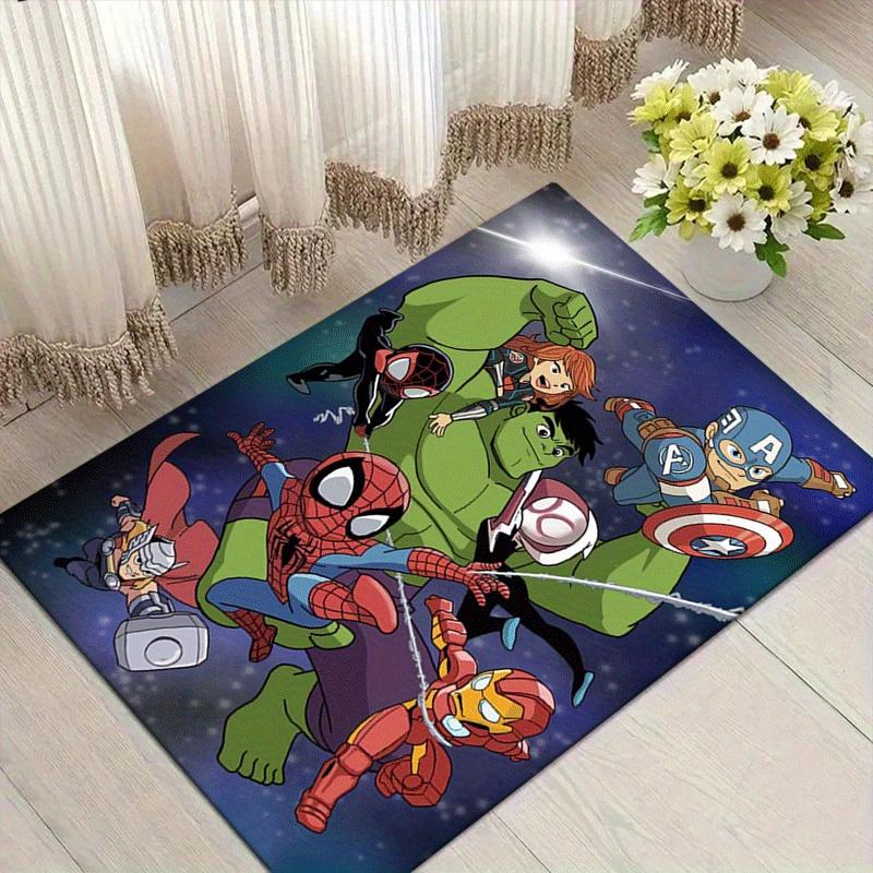 

1pc Spider-Man Pattern Area Rug Soft Flannel Floor Mat for Living Room,Office,Bedroom and Carpet,Sofa Coffee Table Floor Mat 60cm by 90cm