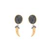 Pinkdudu Vintage Zinc Alloy Drop Earrings Exaggerated Geometric Trendy Gold Plated Earrings Daily PD2197