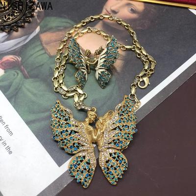 NISHIZAWA Buterfly Earrings for Women Diamonds Palace Style Vintage Jewelry Fashion Luxury Exquisite Elegant Pendientes Mujer