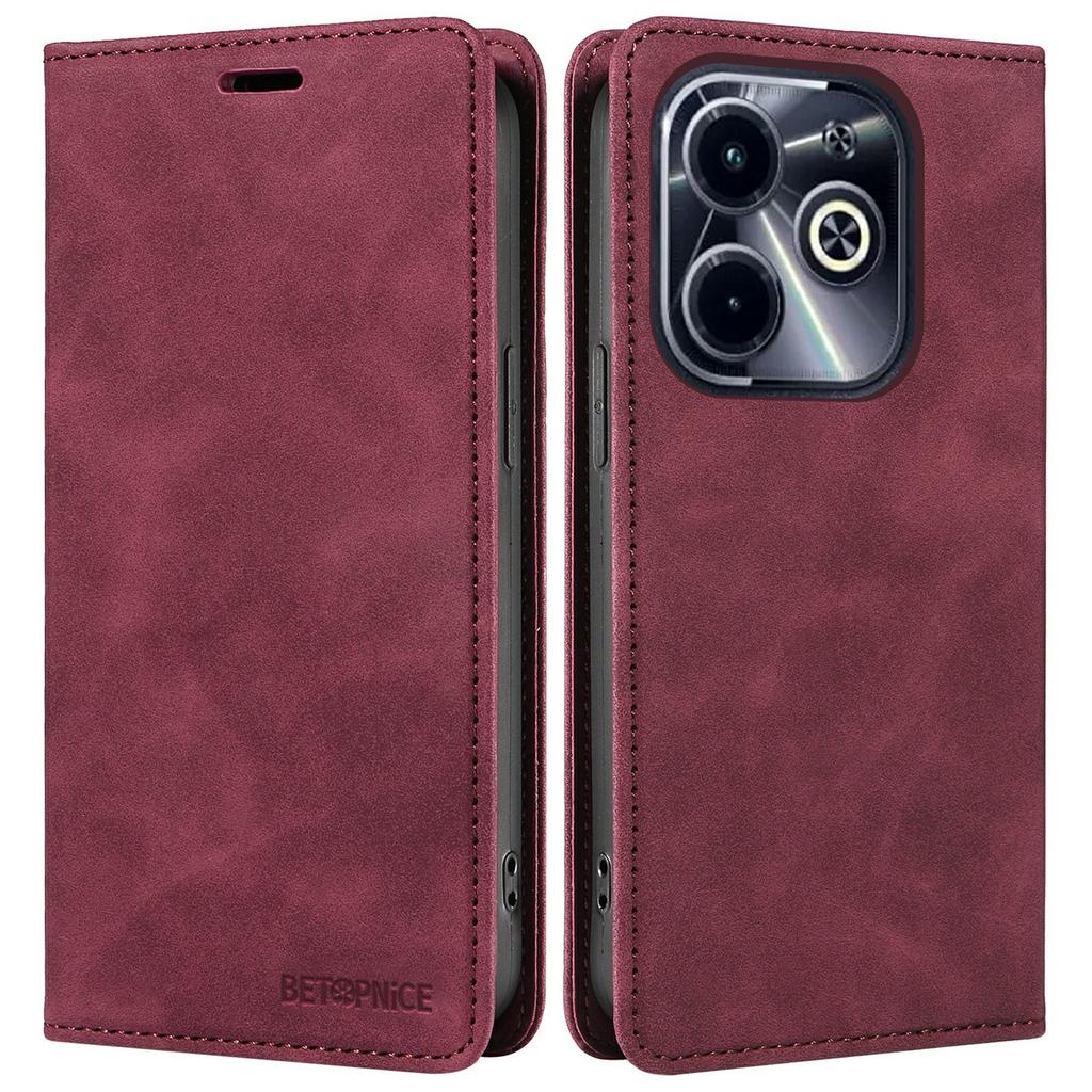 BETOPNICE 003 Wallet Case for Infinix Smart 8 Plus/Smart 8 Pro 4G/Smart 8 4G/Hot 40i/TECNO Spark Go 2024 4G Leather Phone Cover