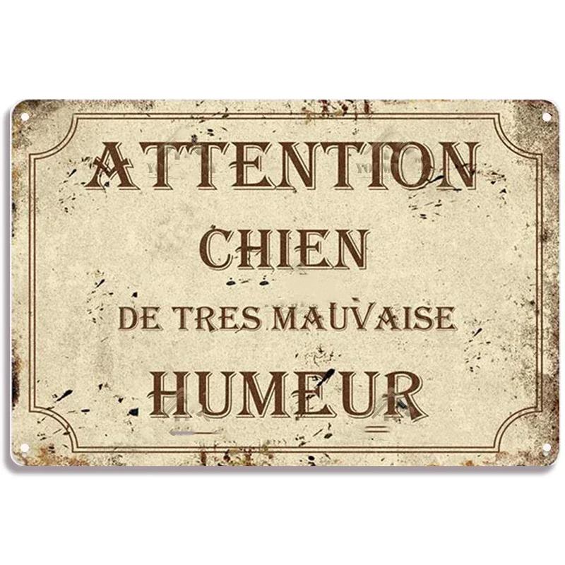 Vintage Funny Metal Tin Sighs Place Des Aperos Plaque For Bar, Pub, Club, Wall Decor, Iron Painting Retro Home Decorative Plate