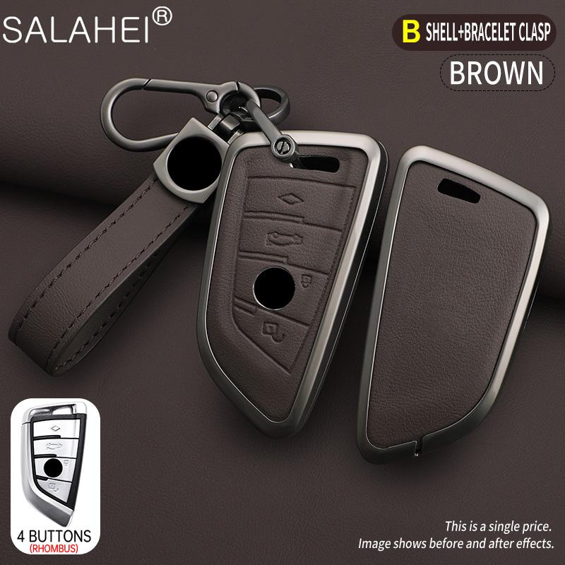 bqwdy8 New Leather Car Remote Key Case Cover Protector Shell For BMW 1 3 5 7 Series X1 X3 X4 X5 F10 F15 F16 F20 F30 F18 F25 M3 M4 E34