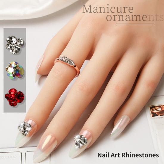 

10Pcs Nail Rhinestone Shining Three-dimensional Stunning Visual Effect DIY Sparkling Nail Charms Manicure Rhinestone Decor Nail Salon Supply