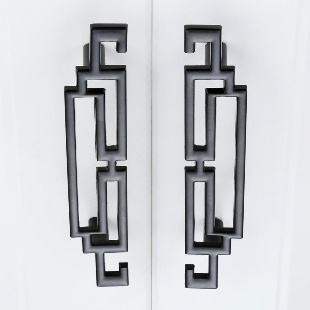 DRELD Gold/Black Dresser Pulls Drawer Furniture Handle Knob Kitchen Cabinet Pulls Door Handles Knobs Cupboard Handle 64/96/128MM