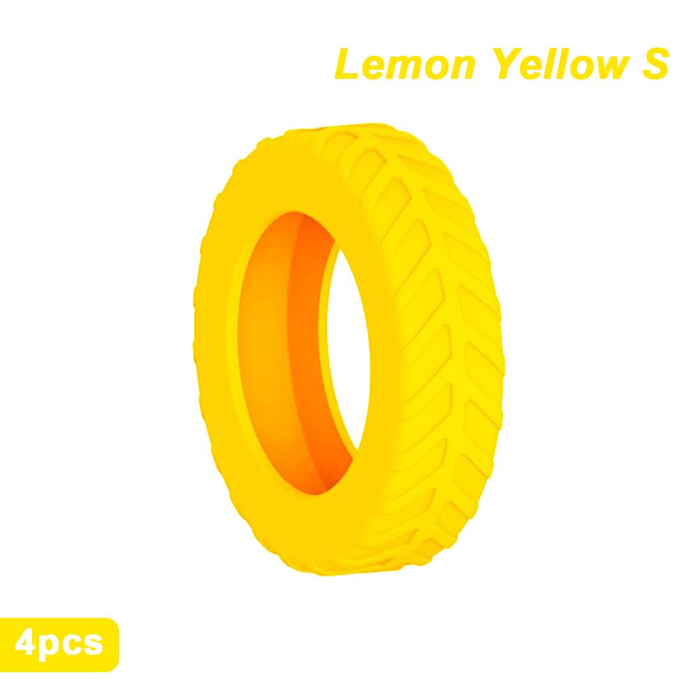 

Утолщенная текстура силиконового колеса протектор для багажа уменьшает шум дорожный чемодан колеса чехол аксессуары для багажа S лимонно-желтый