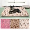 Warm Pet Cat Dog Puppy Paw Bone Printed Soft Fleece Blanket