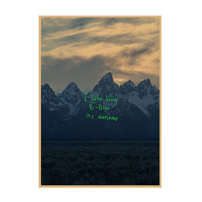 Kanye West Hip Hop Rapper Poster - Decorative Wall Art for Bar or Cafe (661)