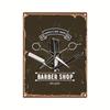 Barbershop Poster Beauty Salon Metal Tin Sign Scissors Tool Seat Iron Plate Painting Hair Dryer Barber Shop Wall Decor Plaque
