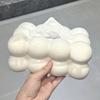 Chic Cloud-Shaped Tissue Holder Decorative Desktop Organizer for Living Room Durable Plastic Napkin Dispenser with Storage Box