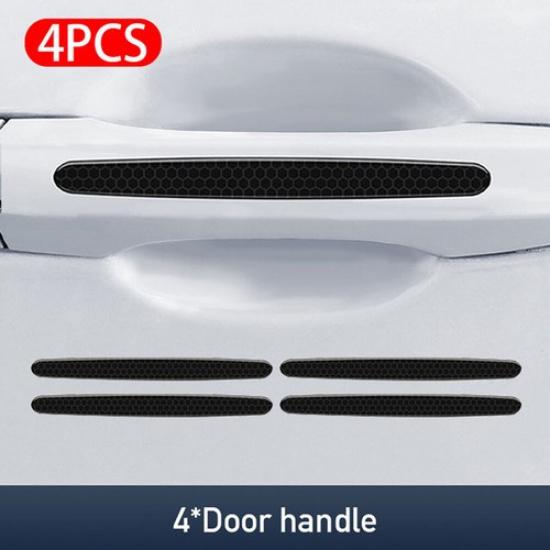 4PCS Car Door Bowl Protective Stickers Film Anti-Scratch Protector Trim Stickers