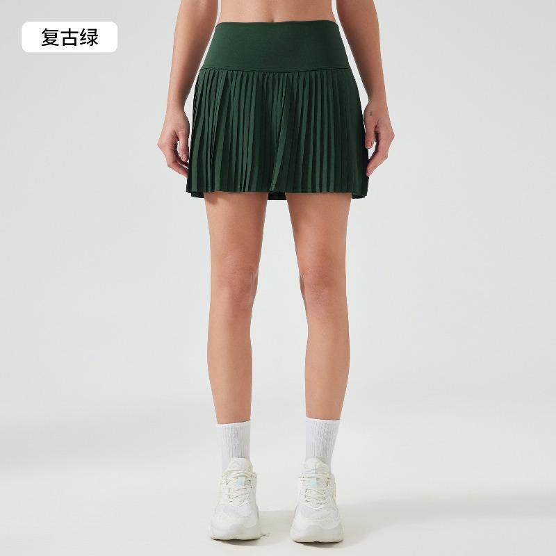 New Double-layer Anti-light Quick-drying Yoga Fitness Clothes Women's High-waisted and Thin Sports Skirts, Versatile Sports Fashion