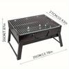 Portable Bbq Charcoal Grill Stainless Steel Small Mini Bbq Tool Kit Outdoor Cooking Camping Picnic Beach Portable Bbq