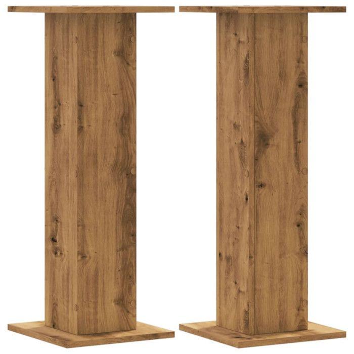 Speaker Stands 2 Pcs Artisan Oak Engineered Wood