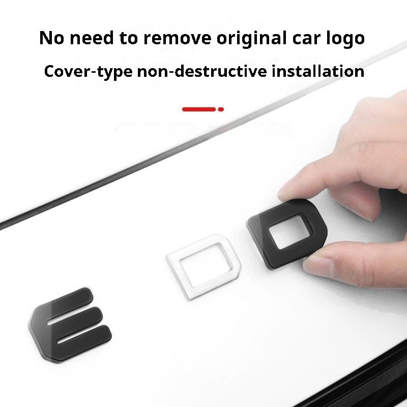 For Luxeed S7 R7 Blackened Car Emblem Sticker Front Rear Emblem Cover Letter Badge Modification Decorative Accessories
