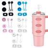 6Pcs Straw Cover Cap Square Leak-Stopper Round Lid-Stopper Plug Silicone-Stopper